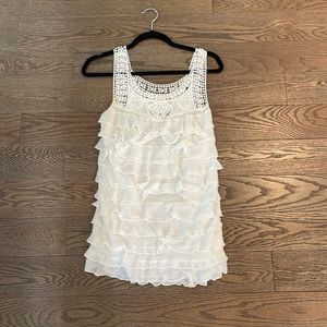 White laced tanked top